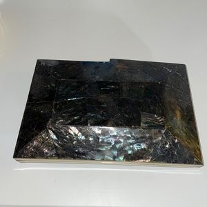 Serpui clutch - authentic shell seashell black mother of pearl